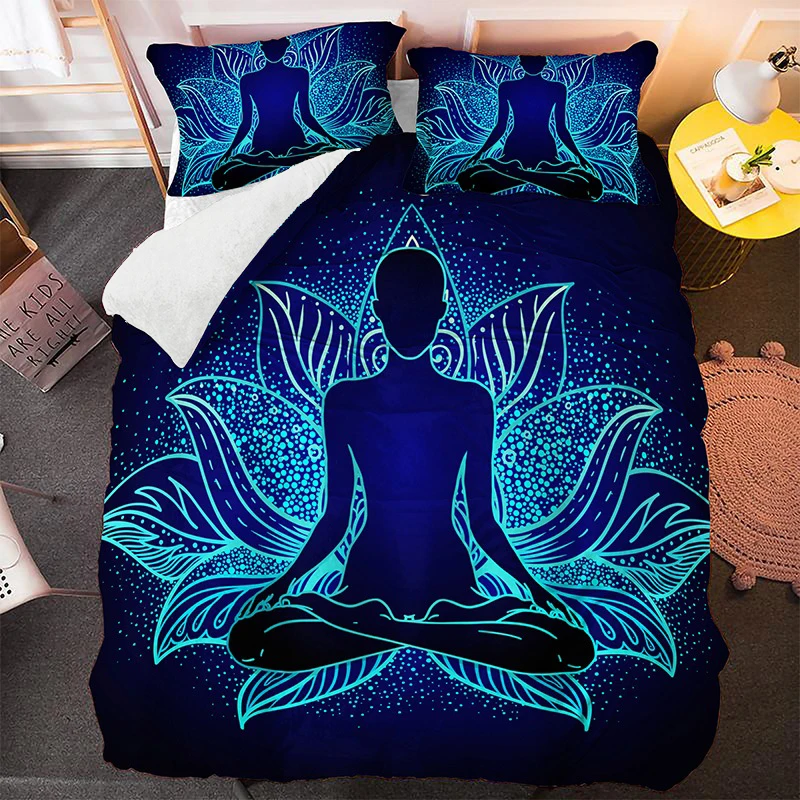 

Seven Chakras Buddha Comforter Bedding 3D Print Luxury Queen King Single Duvet Cover Set Home Textile Decoration Fantasy Set