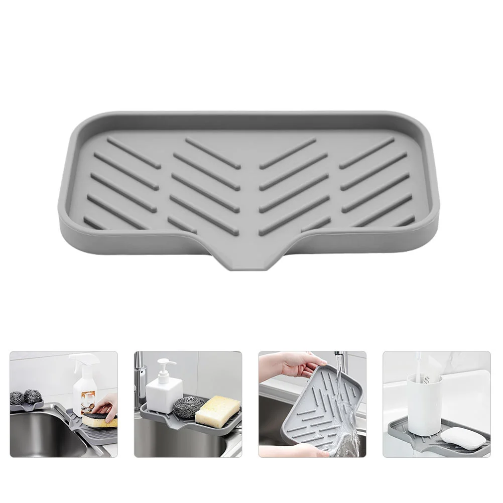 

Silicone Containers Drain Soap Holder Kitchen Sink Tray Storage Rack Finishing Organizer Dispenser for drying dishes the