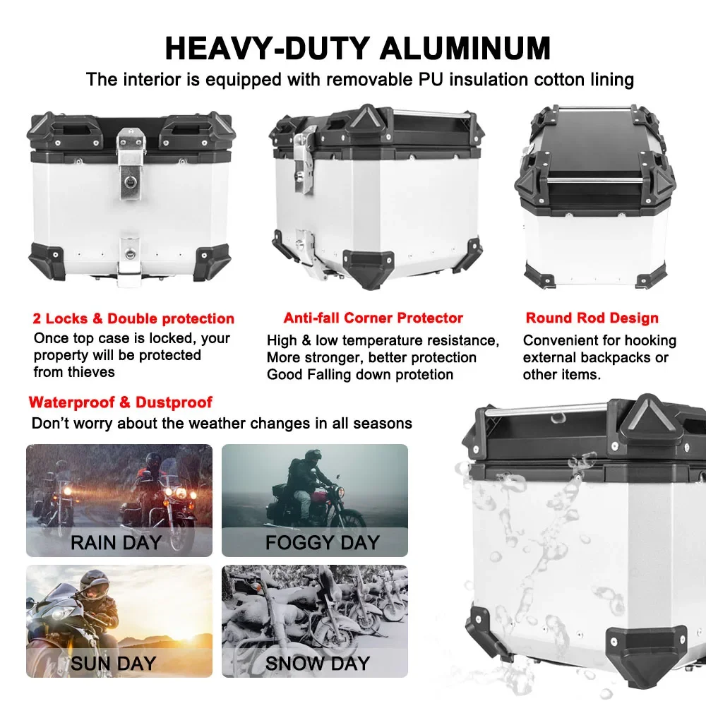 28L 32L задний багажник алюминиевые верхние чехлы для хранения универсальный