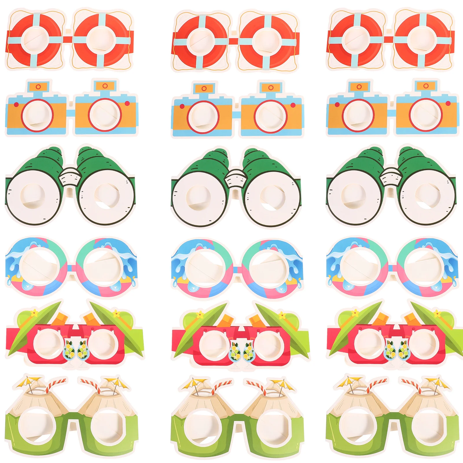 

Summer Paper Glasses Party Eyeglasses Decorations Pride Decors Hawaiian Sunglasses