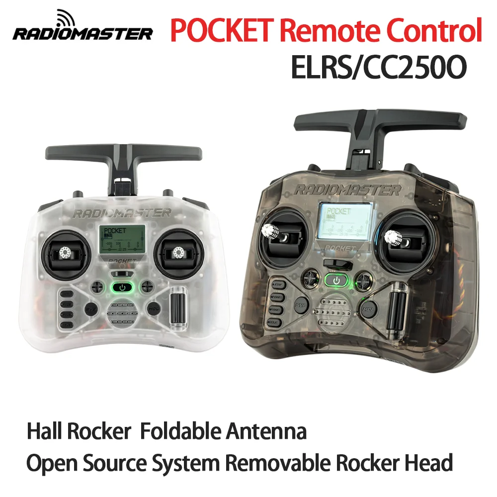 

Радиомастер Pocket Hall ELRS/CC2500, передатчик, пульт дистанционного управления kecil portabel dilipat, антенна dilepas Rocker M2 FCC