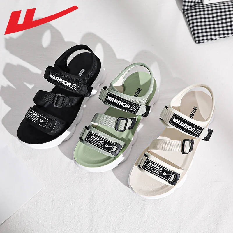 

Worrior 2022 New Women's Sandals Summer Flat Bottomed Ins Trendy Sports Versatile Beach Shoes Fashion Soft Bottom Lightweight