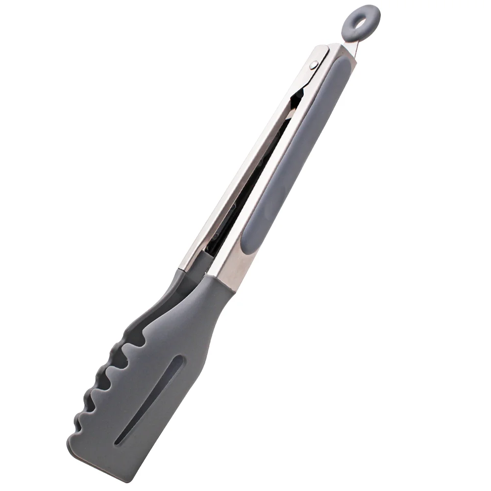 

Barbecue Tong Stainless Steel Handle Silicone Cooking Tong Kitchen Grill Serving Tong