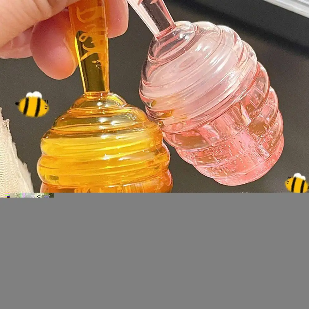 Lovely Honey Pot Lip Oil Fresh Fruit Lip Balm Long Makeup Lipstick Lip Oil Liquid Lip Gloss Clear Moisturizing Cosmetics La L8O9