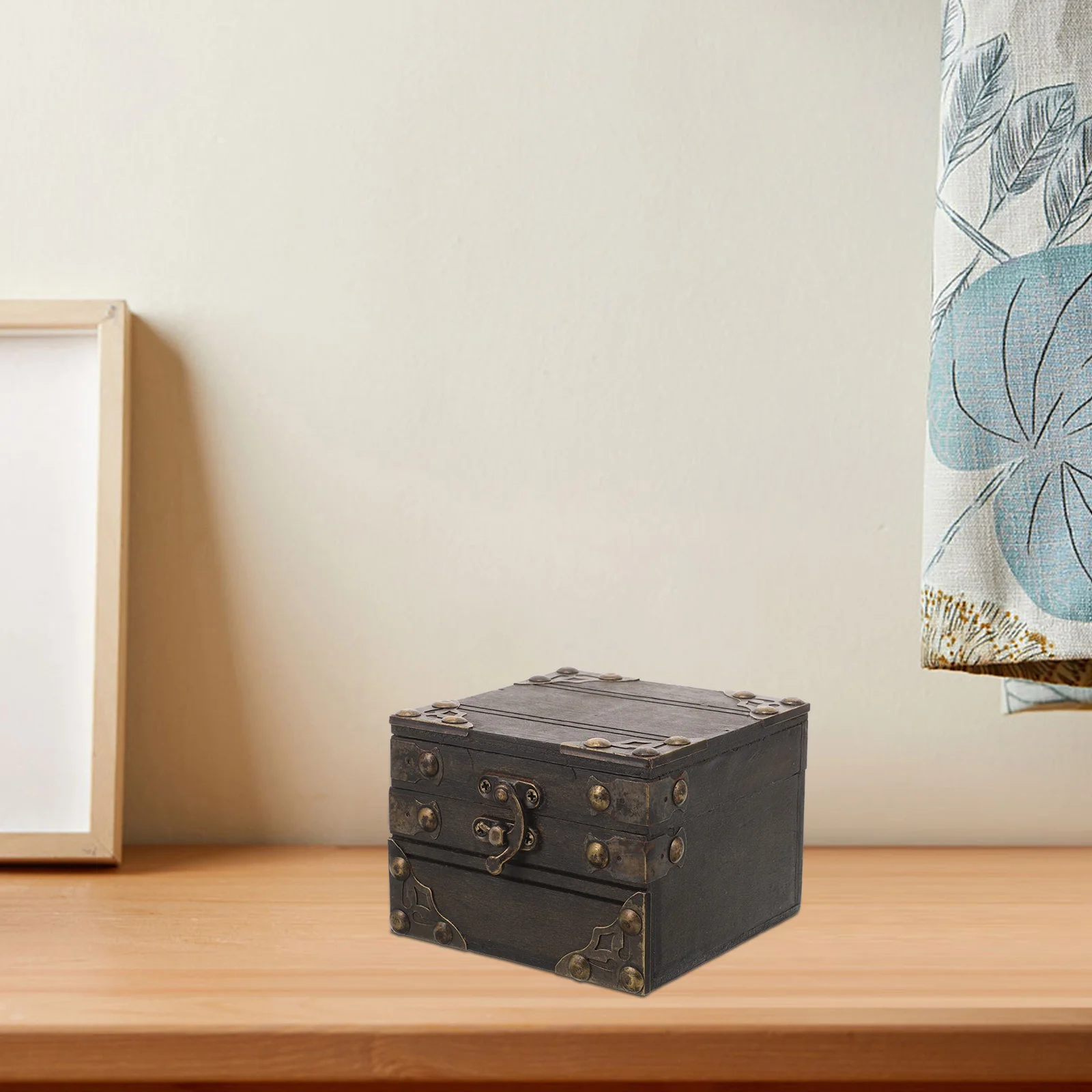 

Dresser Vintage Jewelry Trinket Box Wooden Jewelry Case Decorative Storage Box