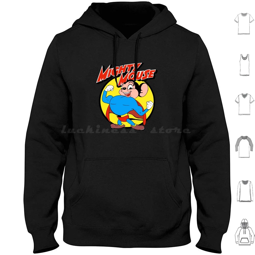 

Classic Cartoons Mighty Mouse Hoodie cotton Long Sleeve Mighty Mouse Mouse Mighty Mightymouse Cartoon Superhero Comics