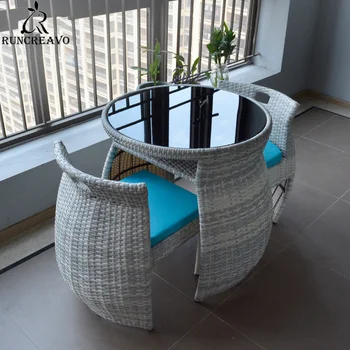 Balcony Small Table and Chair Combination Net Red Rattan Chair Three-piece Outdoor Garden Leisure Rattan Table and Chair