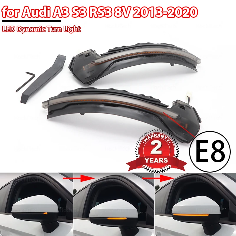 

Светодиодный динамический прокрутка для Audi A3 S3 8V RS3 поворотный сигнал 2014 2015 2016 2017 2019 2020