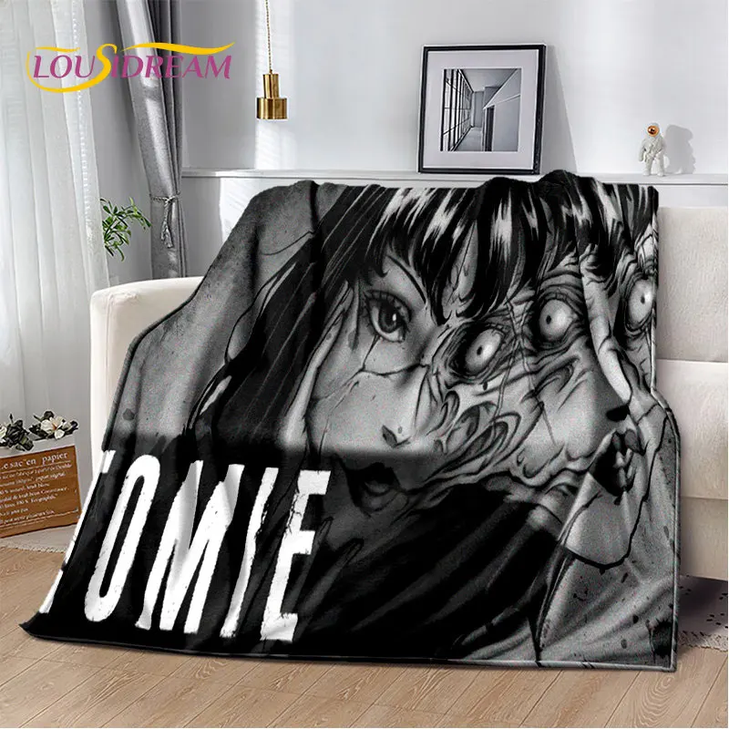 

Junji Ito Tomie Kawakami Ghost Soft Plush Blanket,Flannel Blanket Throw Blanket for Living Room Bedroom Bed Sofa Picnic Cover 3D