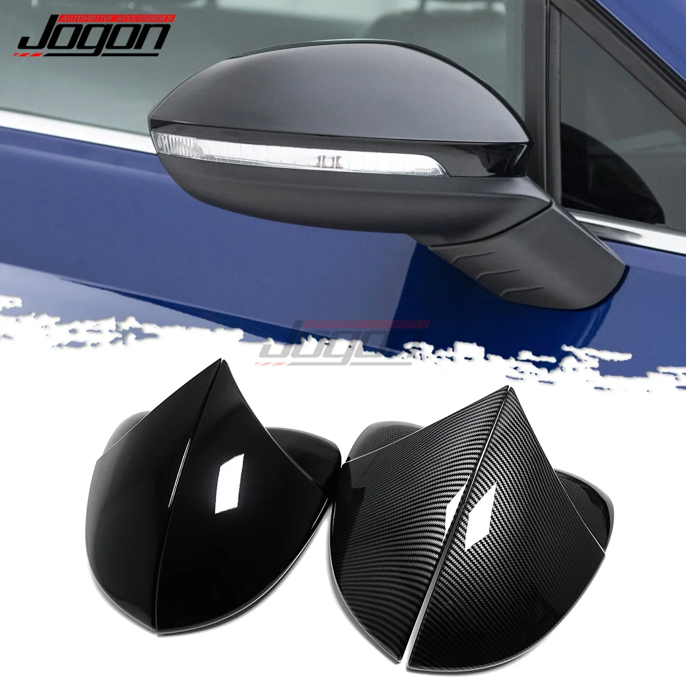 

Car OX Horn Side Rearview Mirror Cover Cap Shell ABS Car Accessories For Volkswagen VW Golf 8 MK8 VIII GTI R GTE GTD 2020 2021