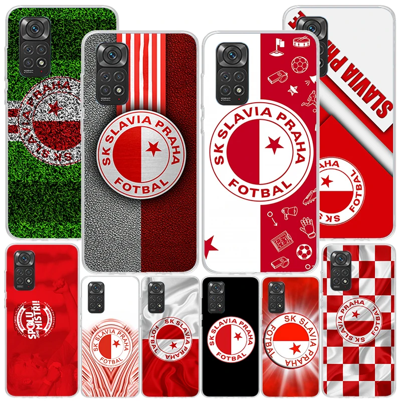 Фото Sk Slavia Praha Чехия Чехия Чехол для телефона для Xiaomi Redmi Note 14 13 12S 12 11 11S 11E 10 Pro Plus 10S 11T 9 9S 5G Персонализированный №1