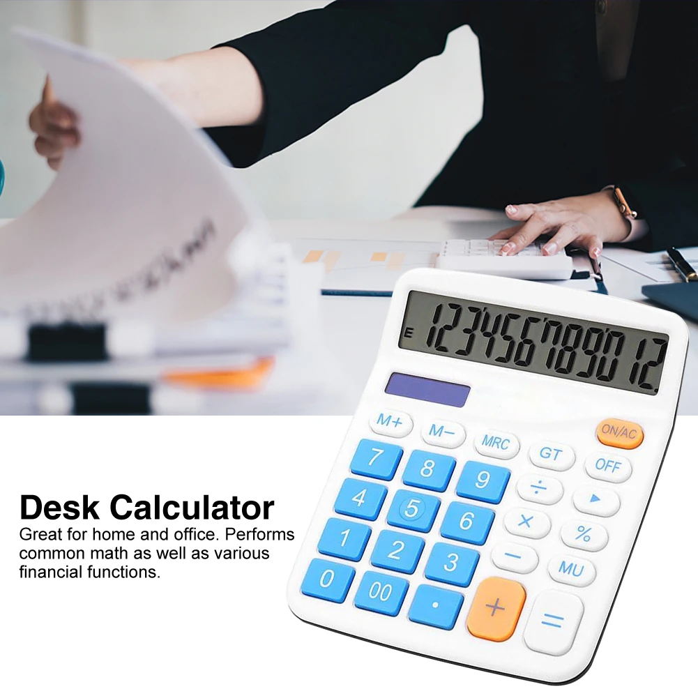 

Studying With Large LCD Display Reasonable Soft Keyboard 12 Digit Math Student Desk Calculator Office Teaching Sensitive Button