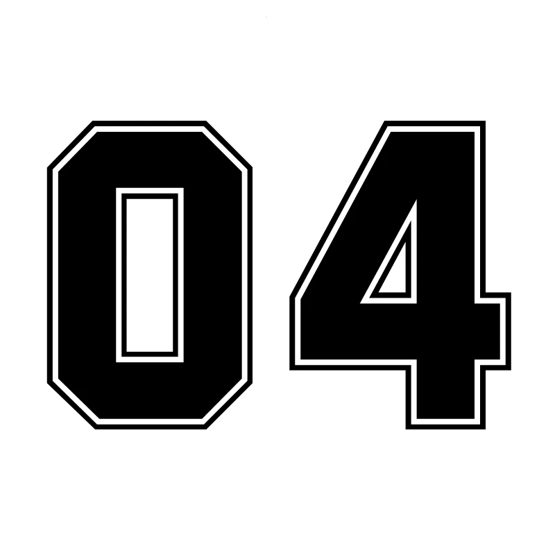 

Racing number 04 funny vinyl car sticker waterproof car decal stickers on car truck bumper rear window laptop