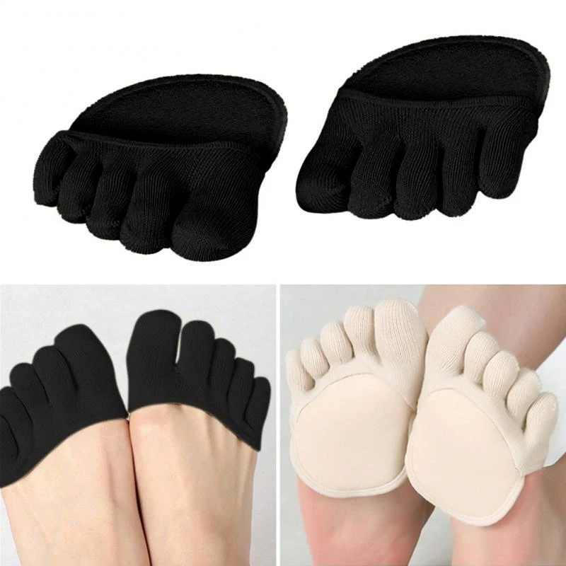 

Women Five-Finger Socks Summer Invisible Cotton Socks High Heel Forefoot Pad High-Heeled Half Palm Shallow On-Slip Open Toe Sock