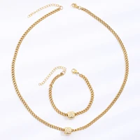 square beads pendant bracelet necklace set bracelet 16necklace 45cm fashion and small luxury design jewelry set