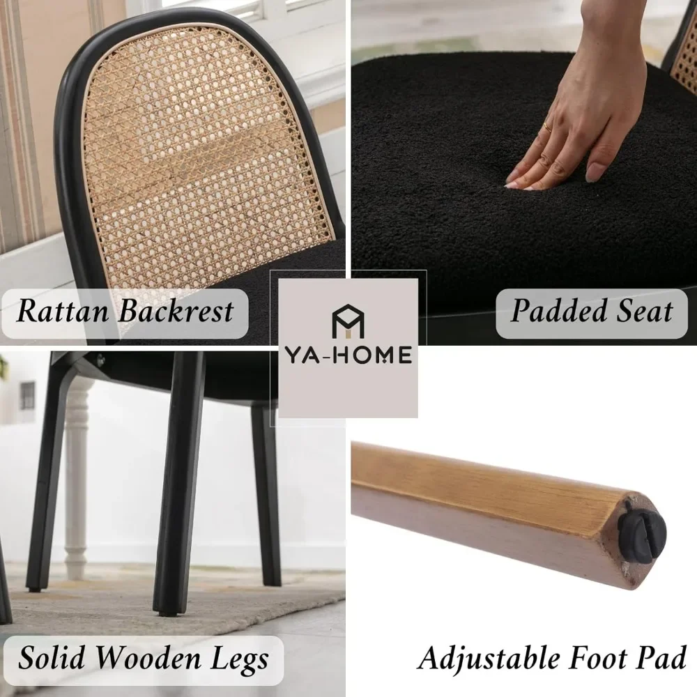 Набор из 4 обеденных стульев с массивными деревянными ножками боковые стулья