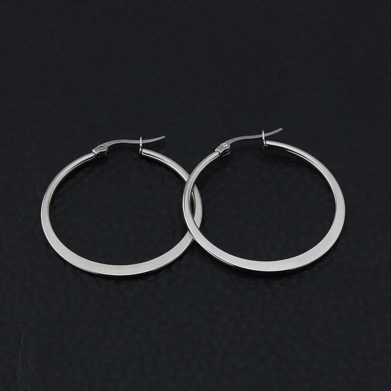 Женские серьги-кольца из нержавеющей стали серьги золотого цвета в подарок