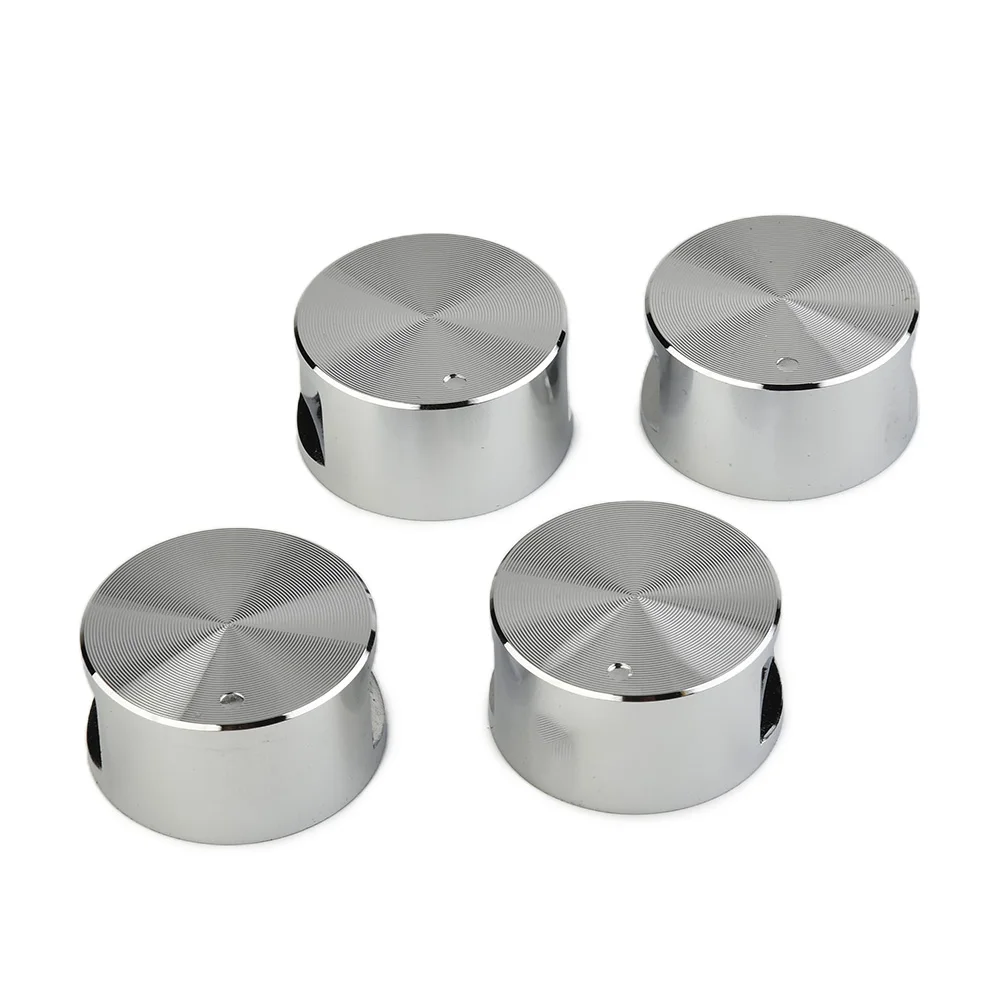 

4PCS Gas Cooktop Handle Round Knob Rotary Switches Zinc Alloy For Ovens Electric Stoves 6mm Diameter Replacement Accessory