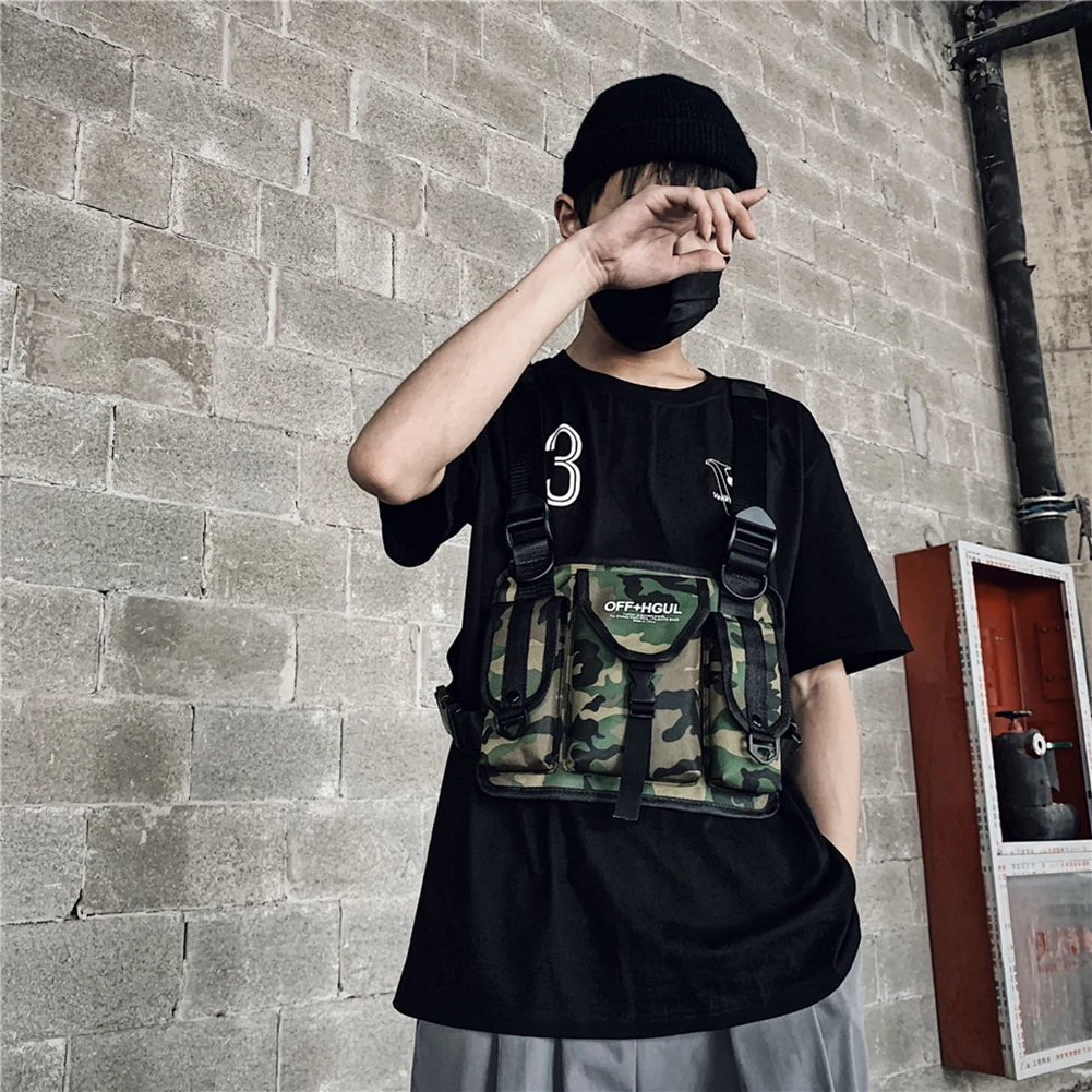Уличная сумка в стиле хип-хоп для мужчин и женщин большой тактический жилет с