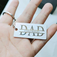 sherman custom engraved name key ring stainless steel dad key chain fathers day gift