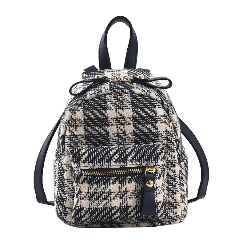 

Women Small Backpack Shoulder Bag Plaid Backpacks Female Girls Fashion Travel Daypacks for Teenager School Mochila Feminina