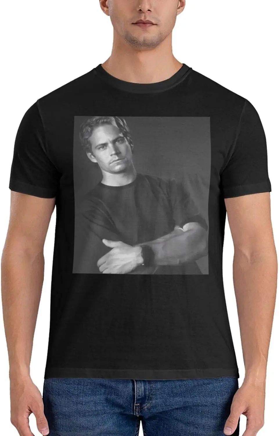 Футболка с коротким рукавом и круглым вырезом Черная