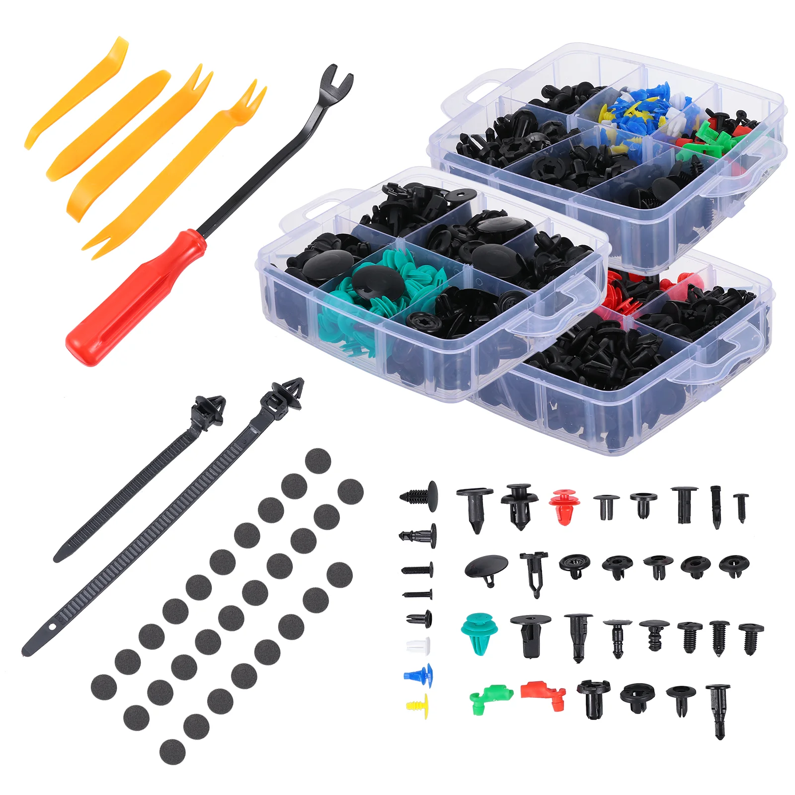 

723pcs Durable Vehicle Bumper Push Fasteners Car Rivet Clips Car Accessory