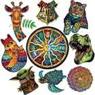 Пазлы деревянные в виде животных для взрослых и детей, 2022