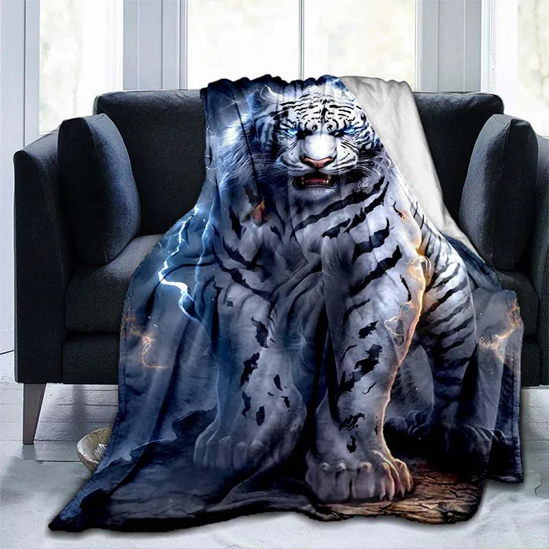 Одеяло Majestic Animals мягкое и удобное одеяло тигр леопардовый волк фланелевое для