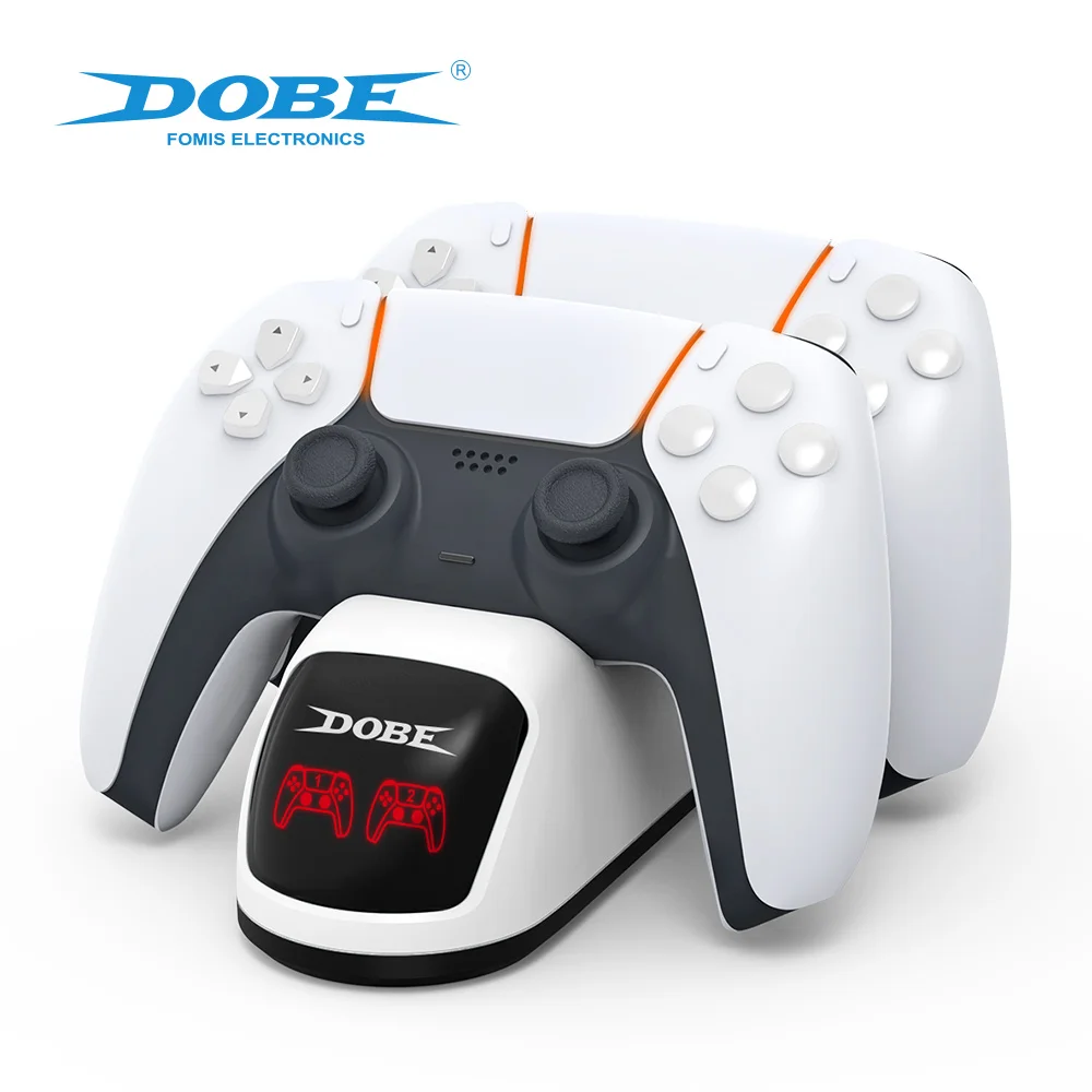 

Контроллер для Sony Play Station 5, светодиодный индикатор, геймпад, адаптер питания, зарядная док-станция с американской вилкой для PS5, двойная заря...