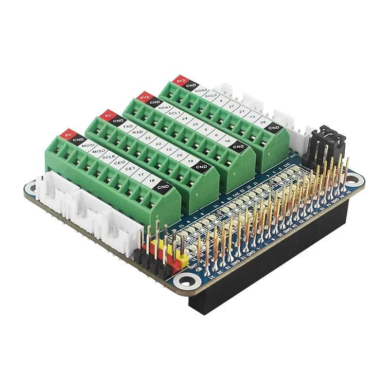 Материнская плата Raspberry Pi GPIO, устройство управления состоянием, Клеммная колодка, датчик ADC/DCA для Raspberry Pi 4B 3B + 3A + Тестовая Плата расширения