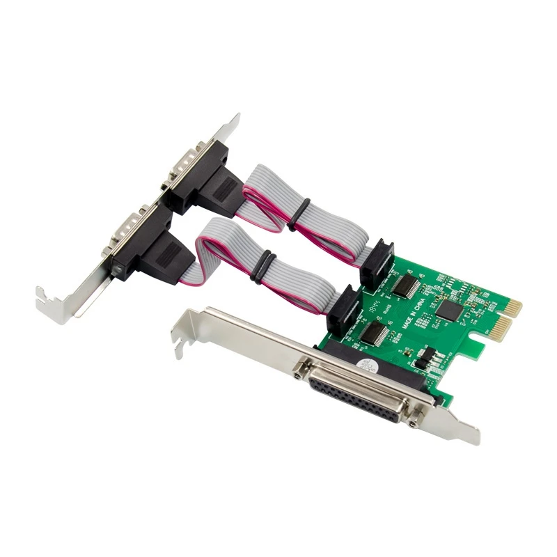 

PCIE Serial Parallel Control Card AX99100 RS232 Serial Port Extension Card Computer Adapter PCI-E Serial Card