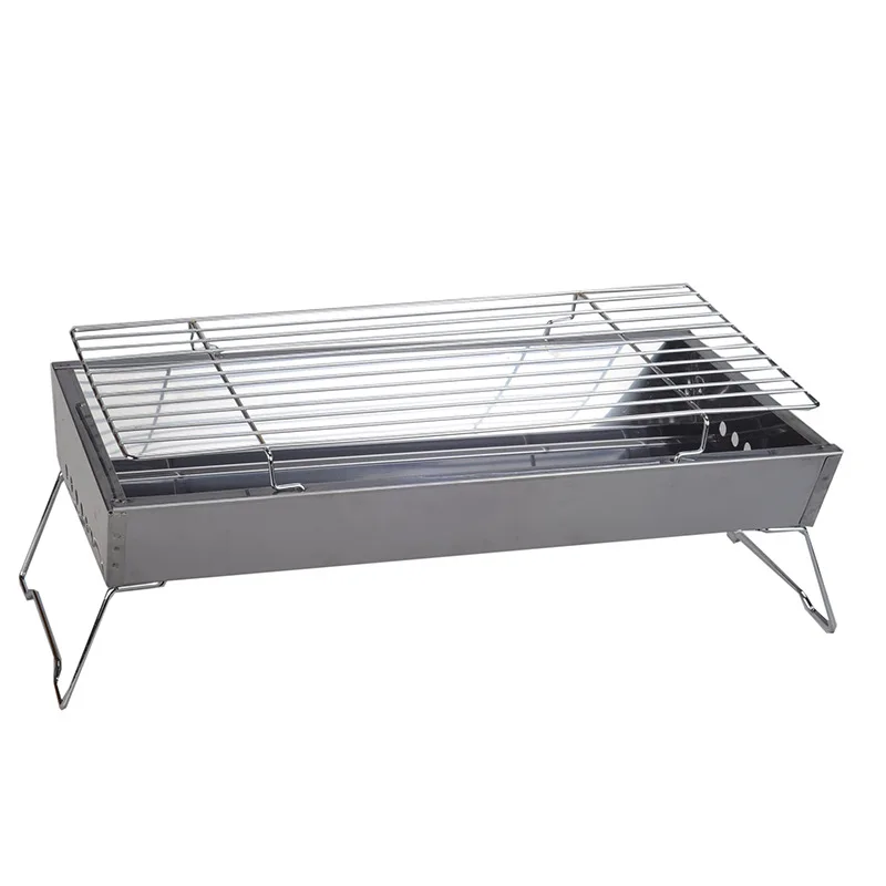 

Hot Folding Portable Barbecue Charcoal Grill Stainless Steel Home Small Mini BBQ for Outdoor Cooking Camping Picnics Beach