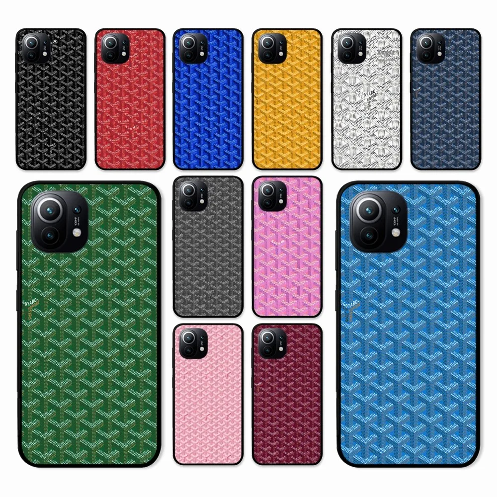 Fashion Luxury G-Goyards Phone Case For Xiaomi Mi 5X 8 9 10 11 12 Lite Pro 10T PocoX3pro PocoM3 Note