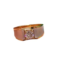 18k yellow gold 1 carat diamond ring for men fine anillos de bizuteria square 18k gold gemstone engagement ring for men jewelry