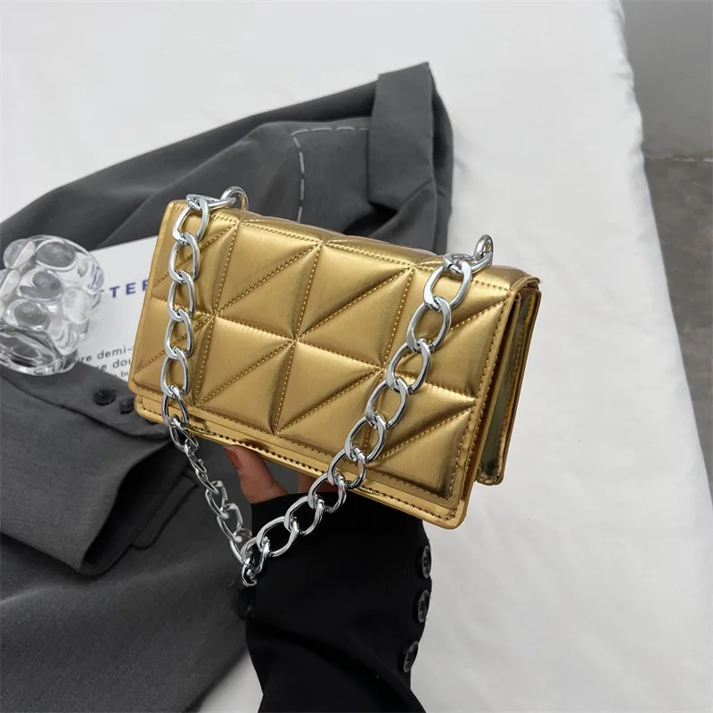 

Women's Advanced Diamond Bag New Trend All-match Shoulder Bag Niche Chain Handbag Female Fashion Texture Shopping Bag