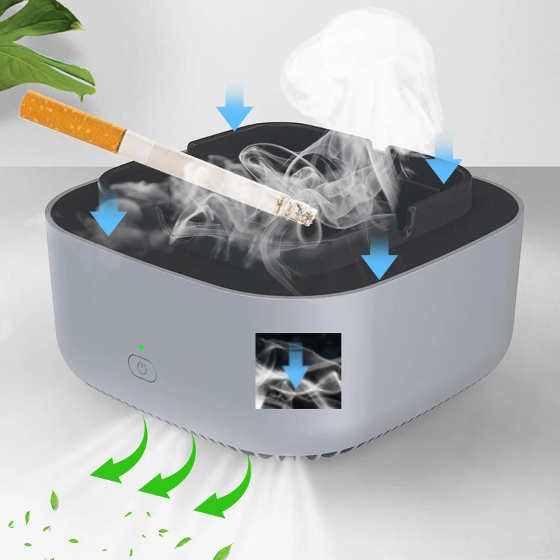 

Portable Smokeless Ashtray Cigarette Smelless Ashtray Filter Secondhand Smoke Air Filter Purifier for Home Office Car