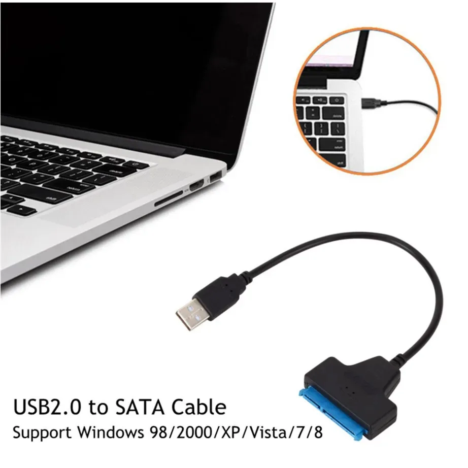 Кабель-переходник YIGETOHDE с USB 2 0 на SATA 22Pin