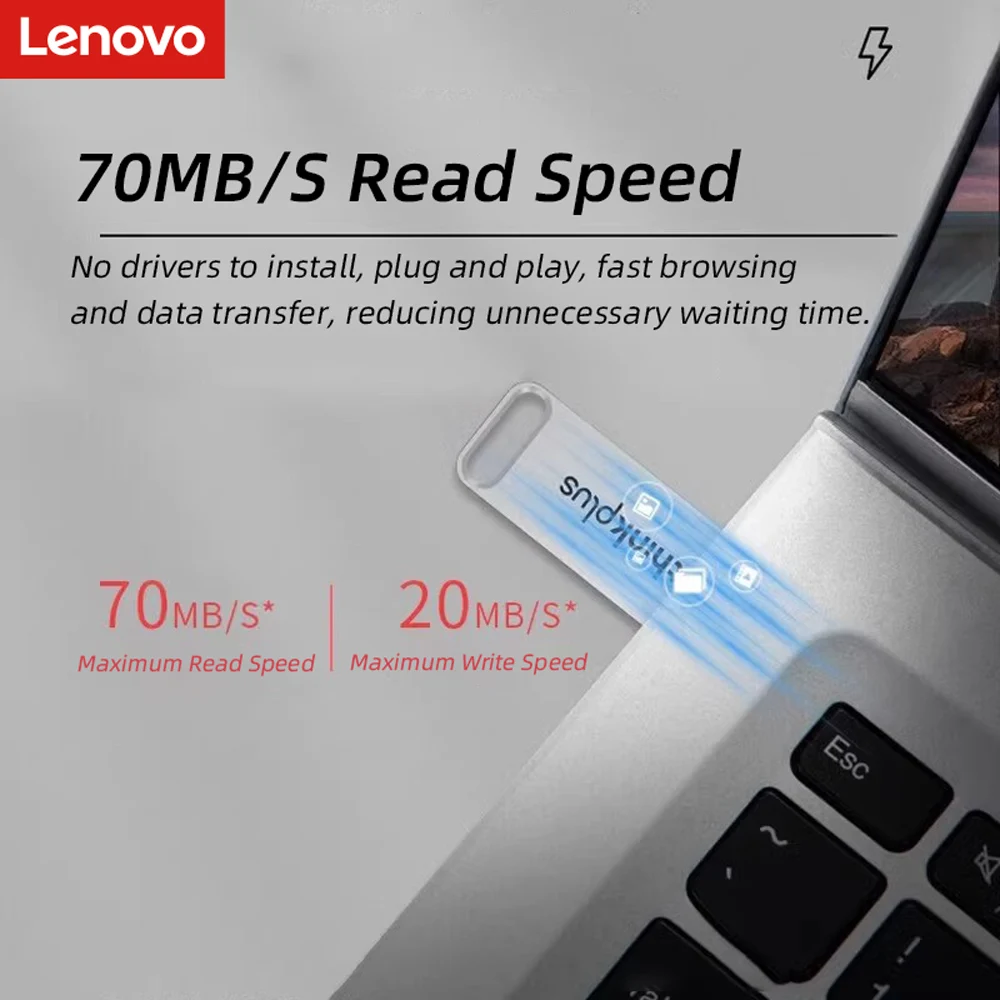 USB-флеш-накопитель Lenovo Thinkplus металлический 32/64/128 ГБ USB 3 2