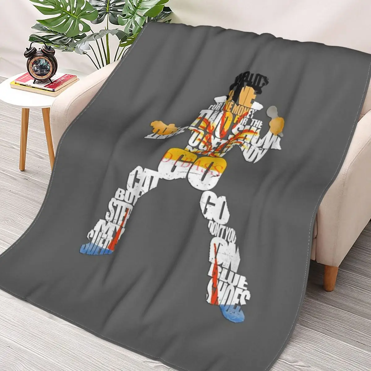 

Синие замшевые туфли Elvis, тексты песен, 3D принт, фланелевое одеяло