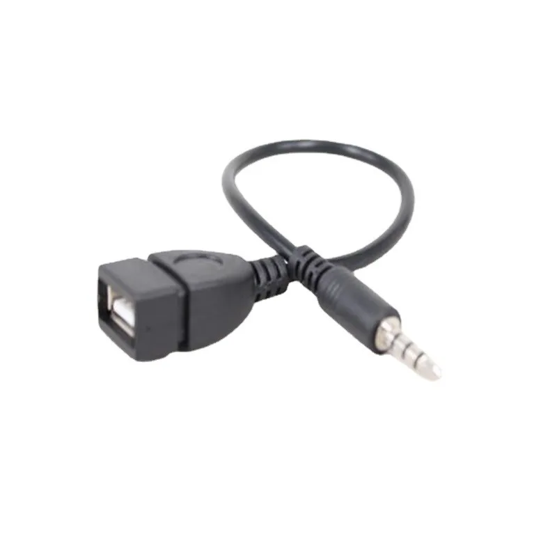 Автомобильный разъем MP3 3 5 мм AUX аудио в USB 2.0 конвертер Aux кабель для U диск