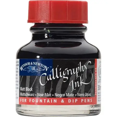 Mascara for calligraphy W & N ink (red cover) 30 ml Black |