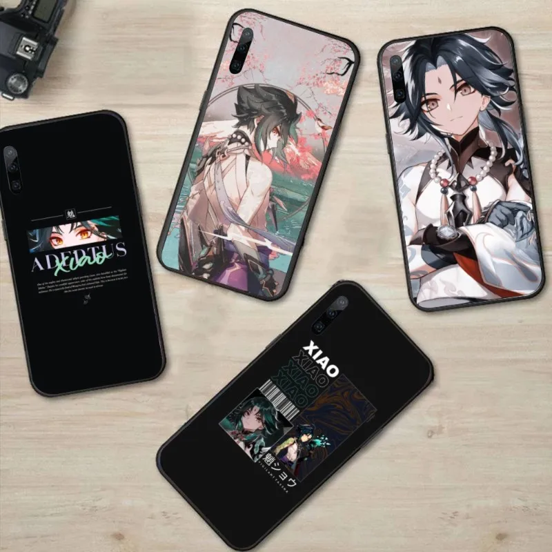 

Genshin Impact Xiao Phone Case for Huawei P50 P40 P30 Pro Lite P Smart 2021 2019 Magic 3 Black Soft Phone Cover Funda