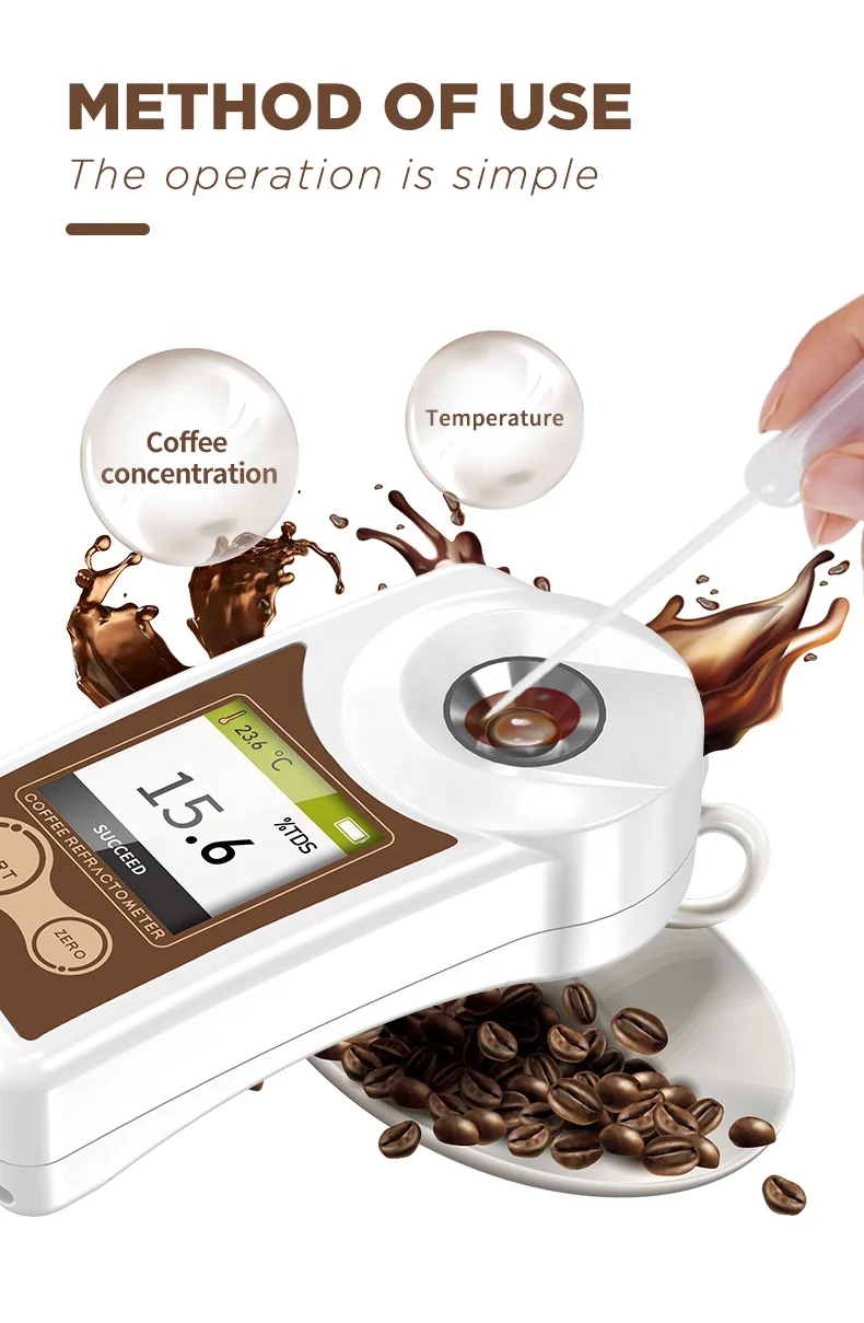 Цифровой рефрактометр измеритель концентрации сахара фруктового для напитков