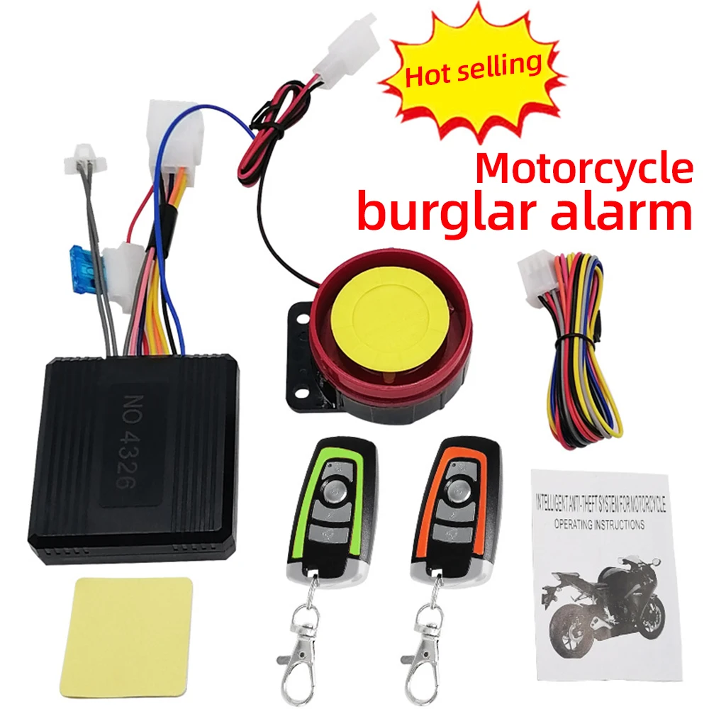 Bike Moto Scooter Smart Alarm With Engine Start  Anti-theft 2 Remote Control Key