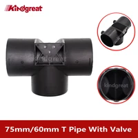 60mm 75mm parking heater exhasut air vent t pipe joiner splitter ducting connector with regulator flap valve outlet connector