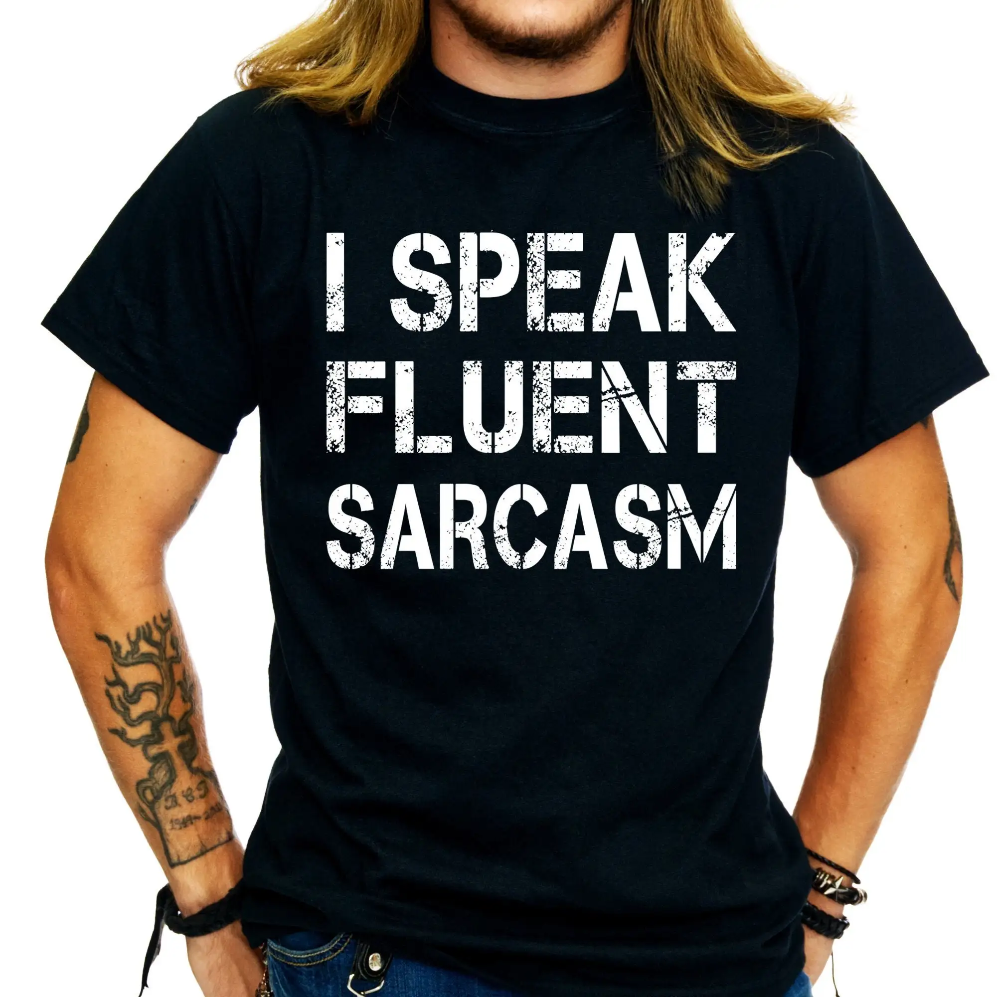 Забавная футболка Я говорю свободно саркастический глупый юмор 702T TS210