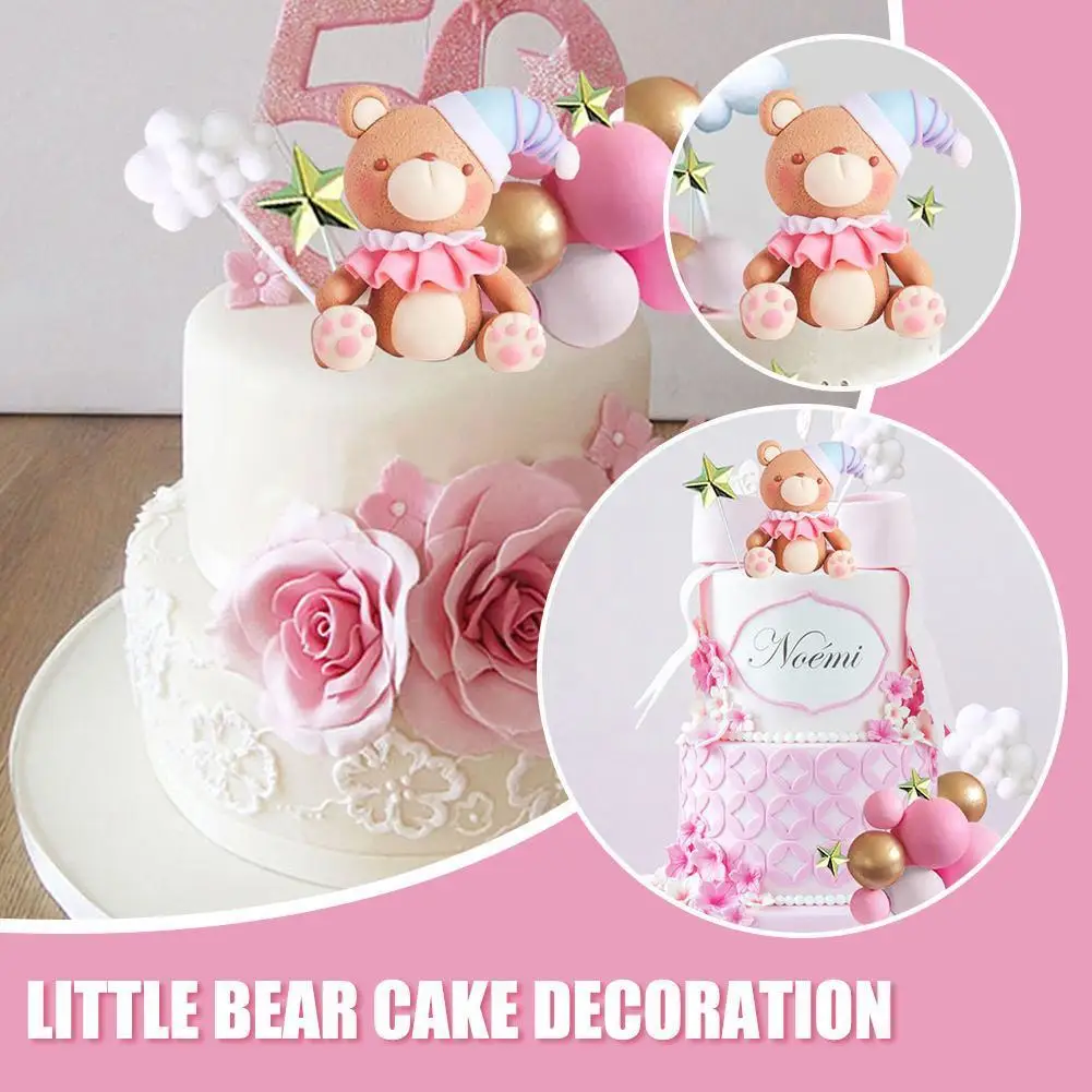 

Blue Teddy Bear Baby Shower Cake Decoration Blue Balloon Party Birthday Decor Cake Happy Topper Shower Birthday Party Baby N0v4