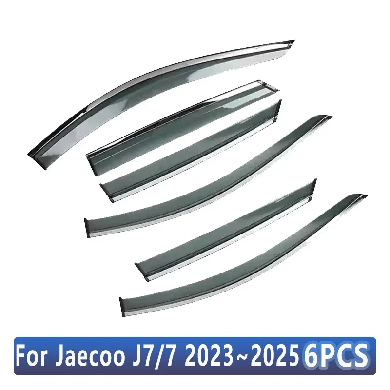 

Для Jaecoo J7 7 Tansuo 06 2023 2024 2025 боковые навесы для лобового стекла, защита от дождя, защита для бровей, дефлектор, тент, защита от дождя, часть инструмента