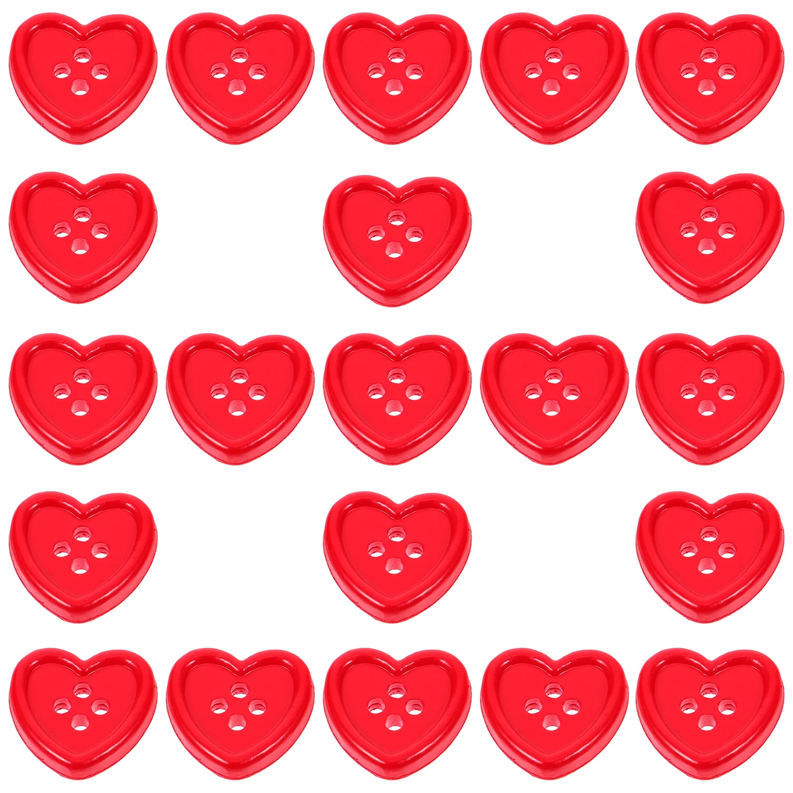 

50Pcs Heart Button Crafting Buttons Delicate Buttons Plastic Heart Button Sewing Heart Button